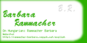 barbara rammacher business card